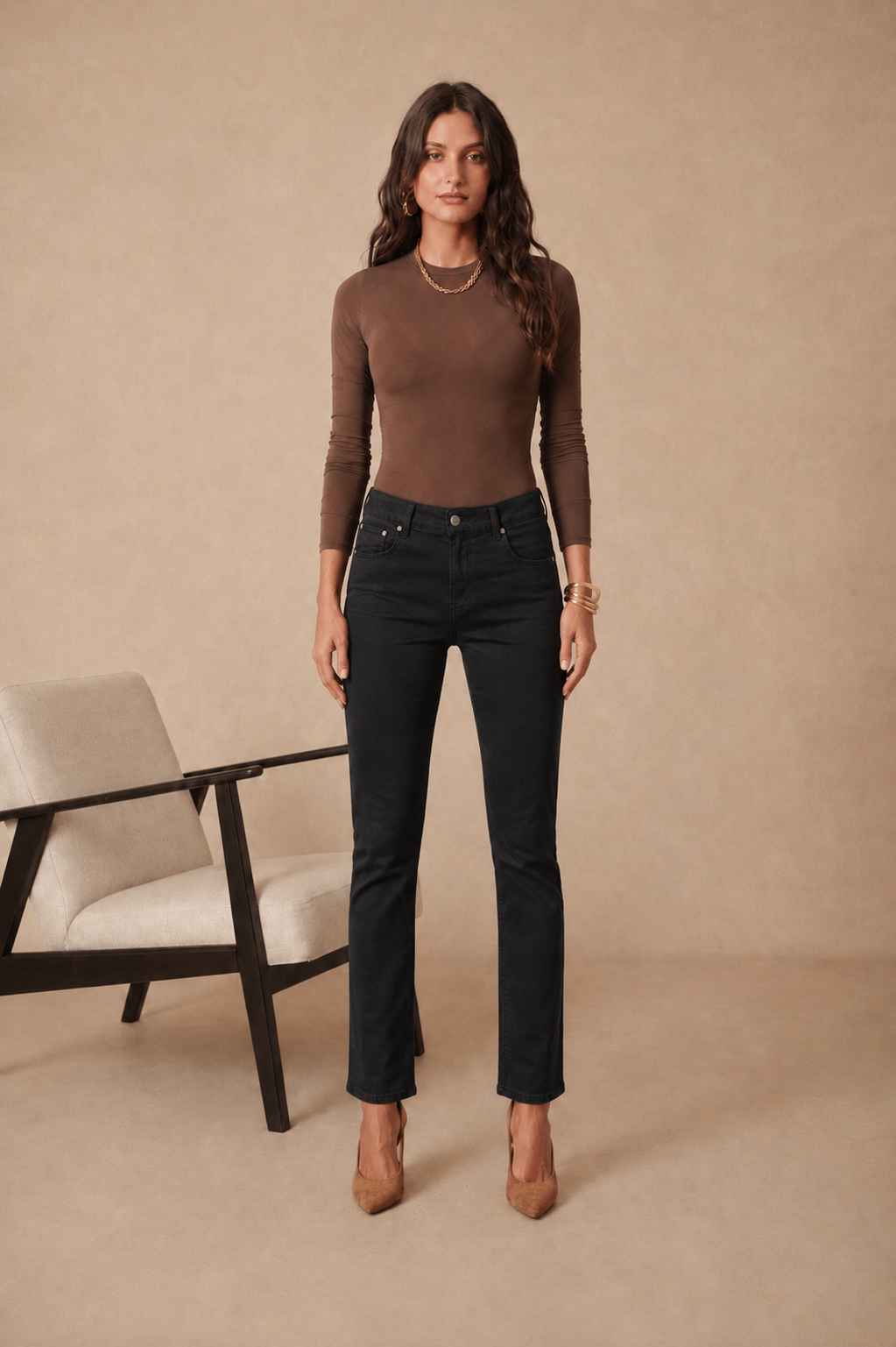 Jean droit grande taille