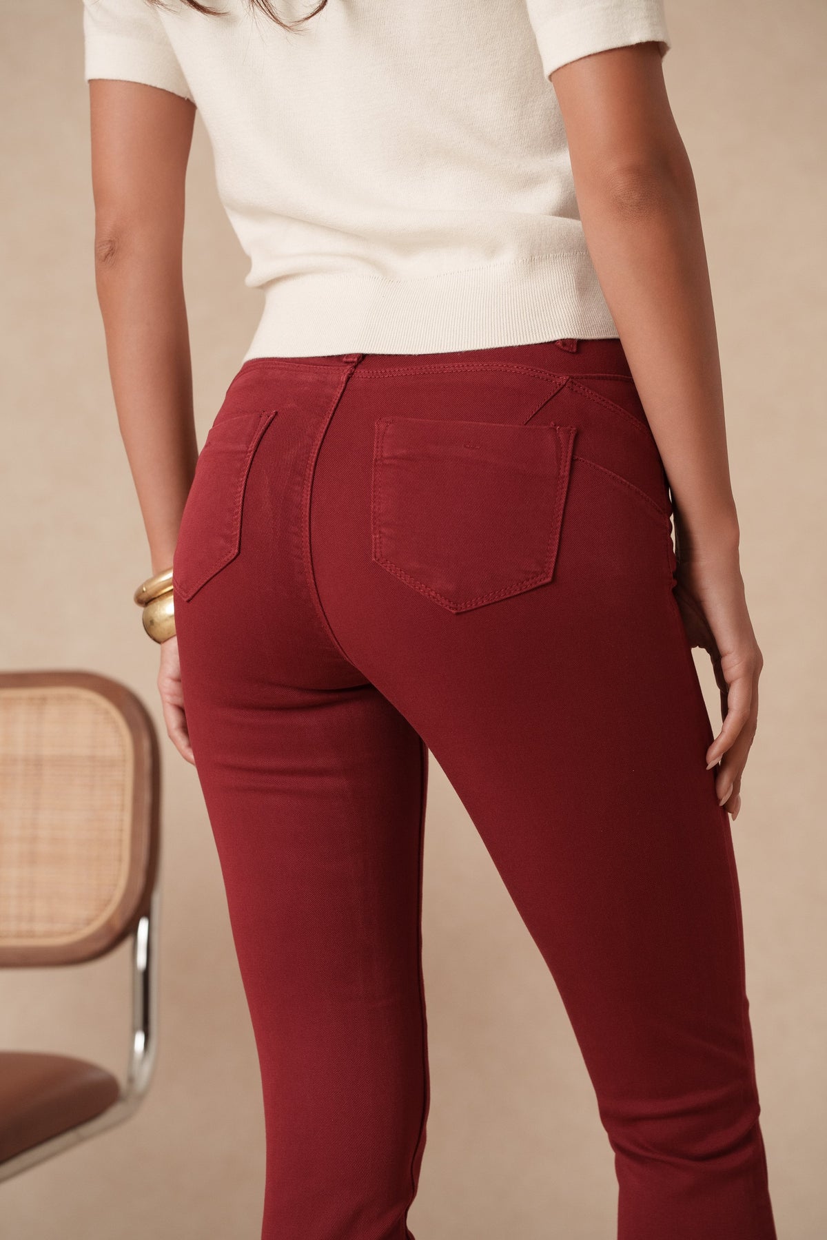 Jean slim couleur push up