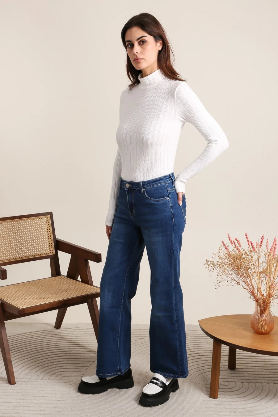 Jean wide leg basique