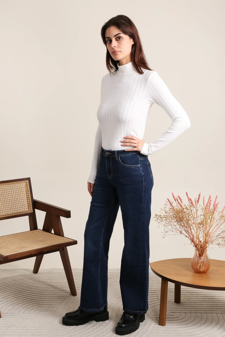 Jean wide leg basique