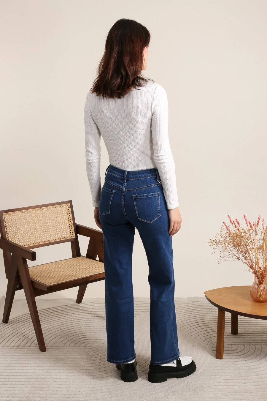 Jeans wide leg grande taille