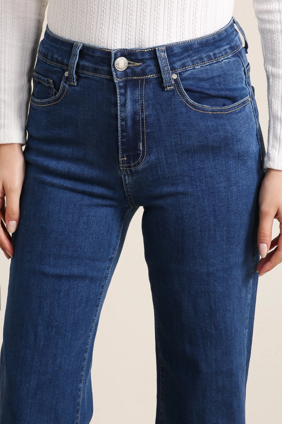 Jeans wide leg grande taille