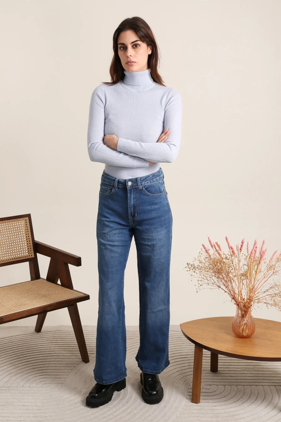 Jean wide leg basique
