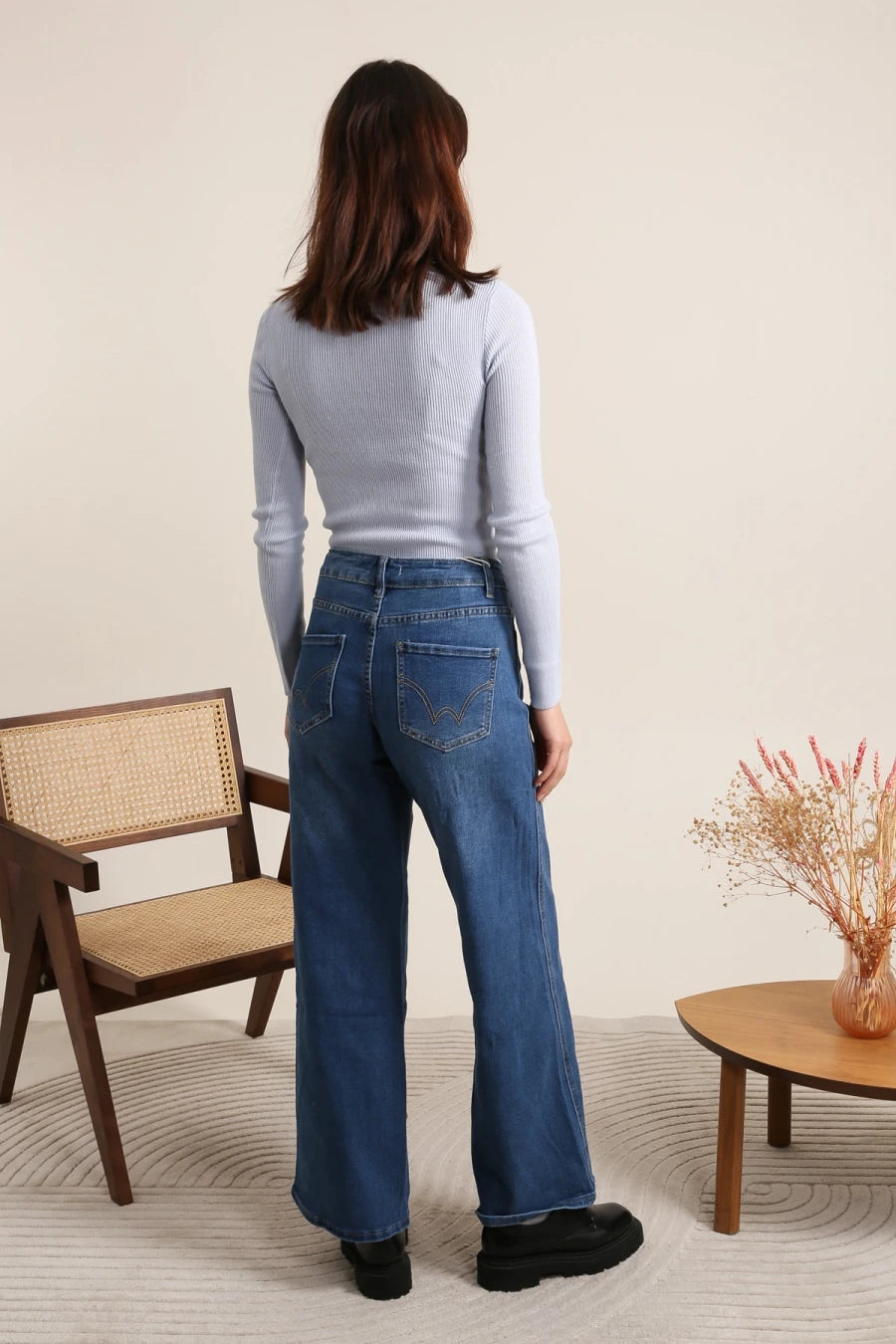 Jean wide leg basique