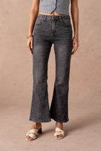 Jean flare gris