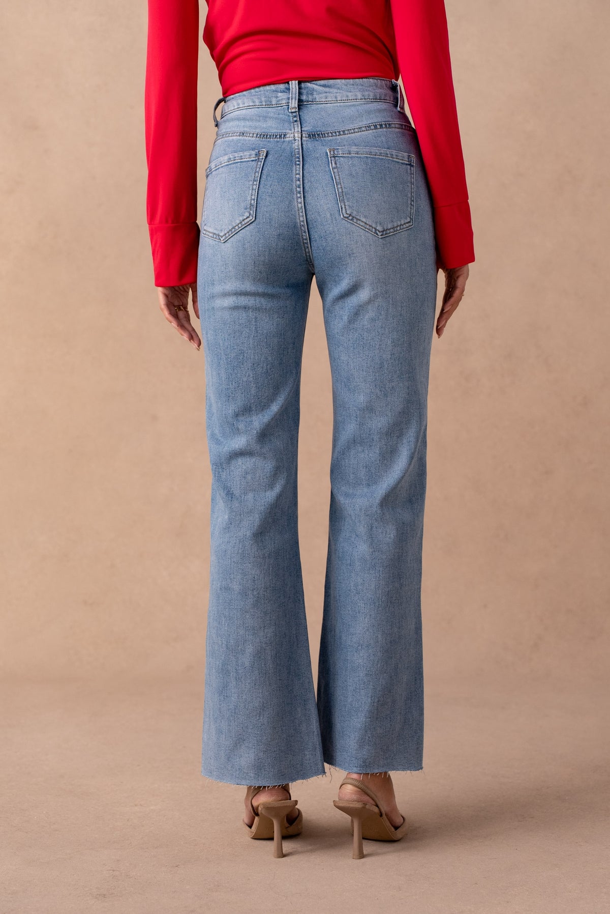 Jean wide leg fendu