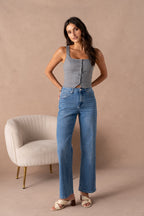 Jean wide leg basique