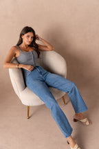 Jean wide leg basique