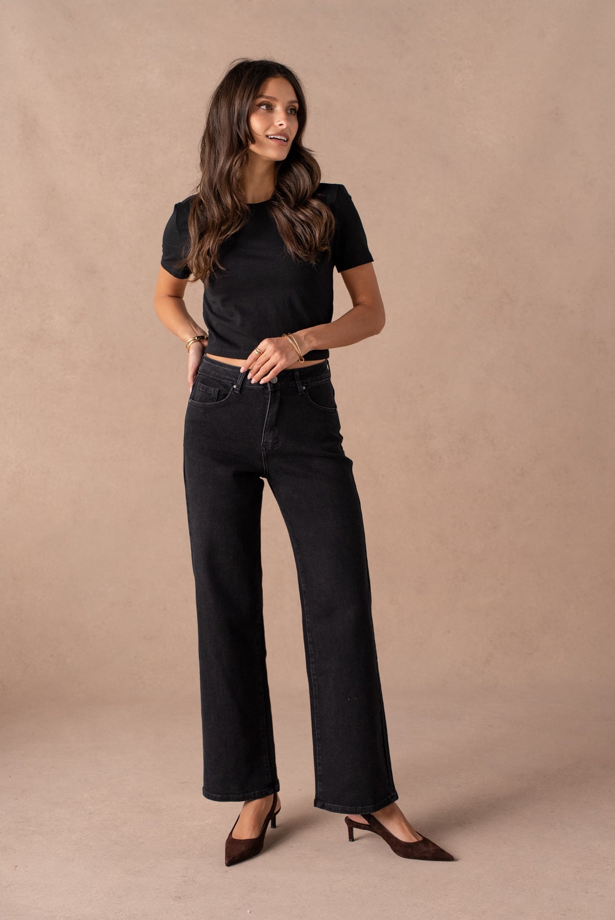 Jean wide leg basique