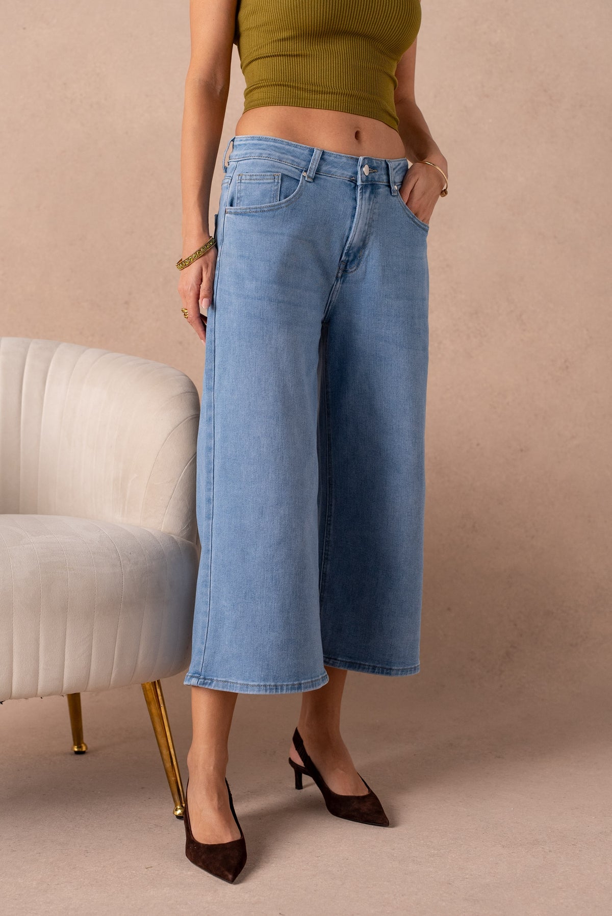 Jupe-culotte en jean