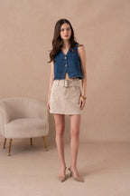 Jupe en jean avec ceinture