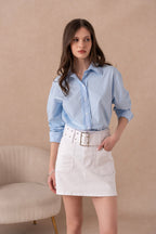 Jupe en jean avec ceinture