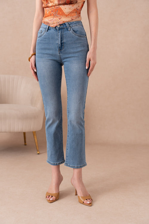Jean coupe droite push up