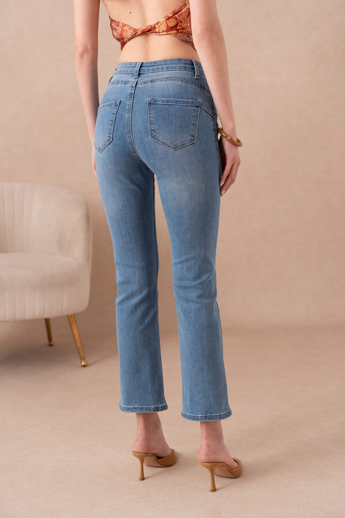 Jean coupe droite push up