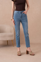 Jean droit push up grande taille