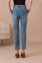 Jean droit push up grande taille