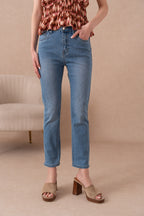 Jean droit push up grande taille