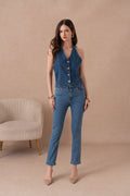 Jean droit push up grande taille