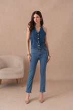 Jean droit push up grande taille