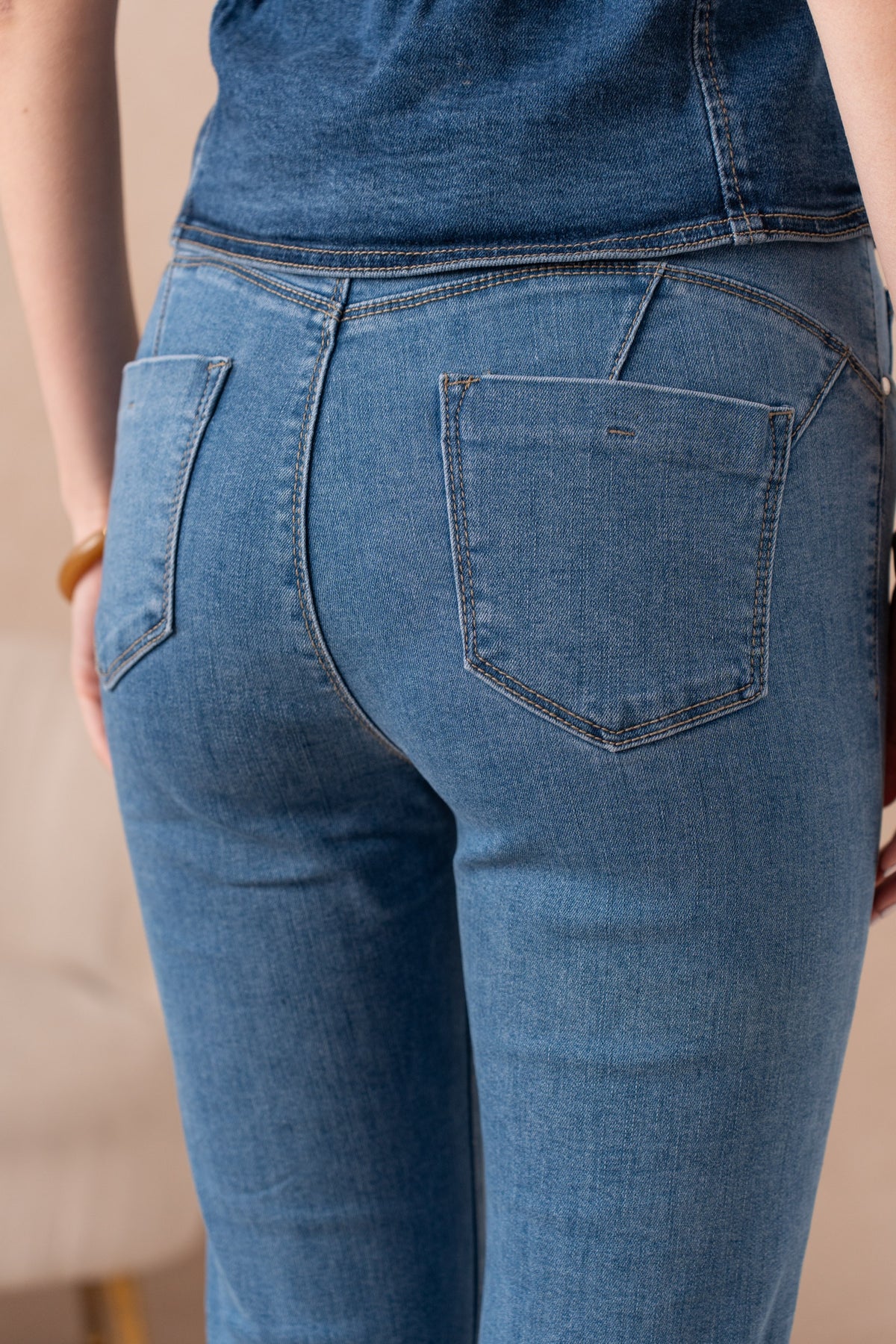 Jean droit push up grande taille