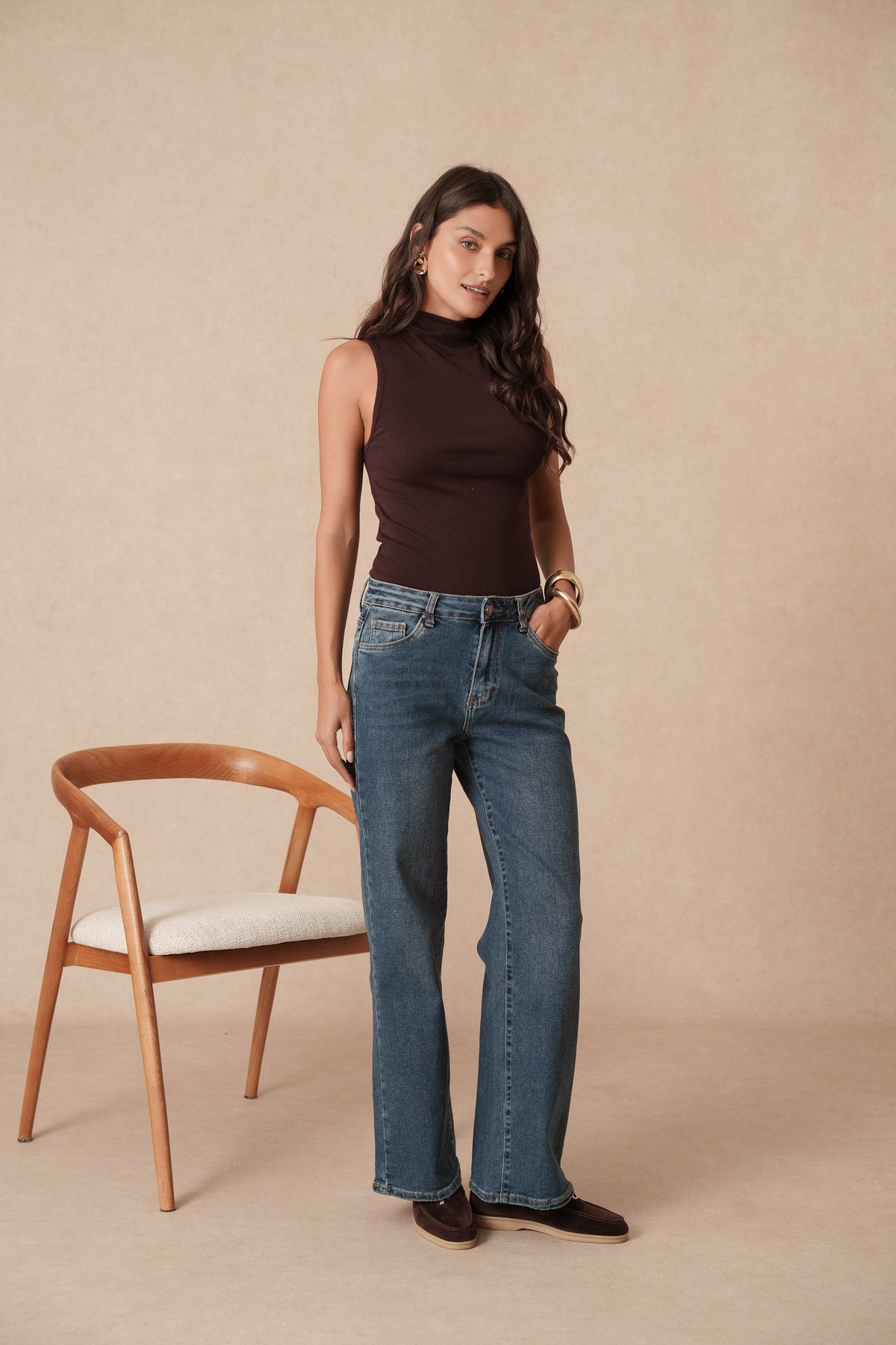 Jean wide leg basique