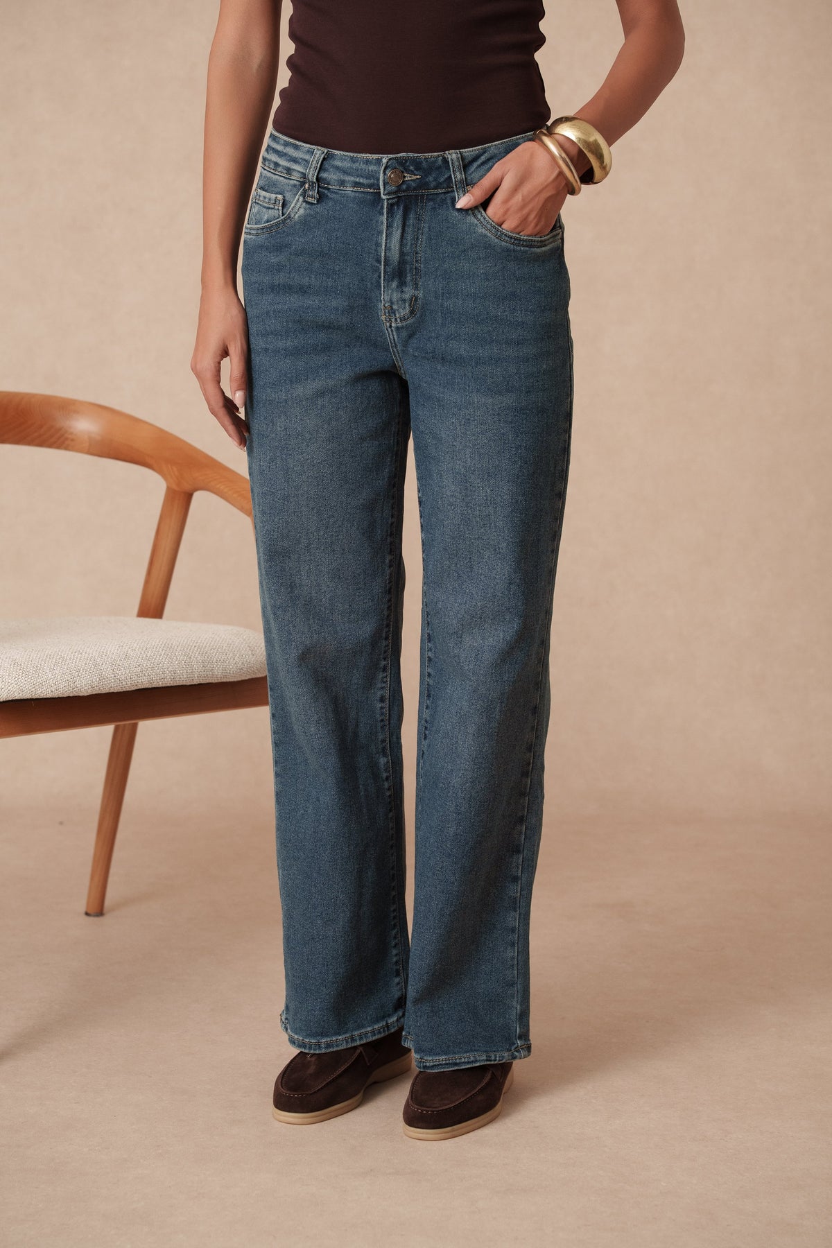 Jean wide leg basique