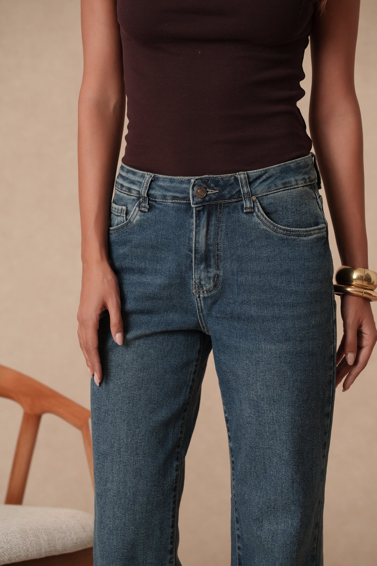 Jean wide leg basique