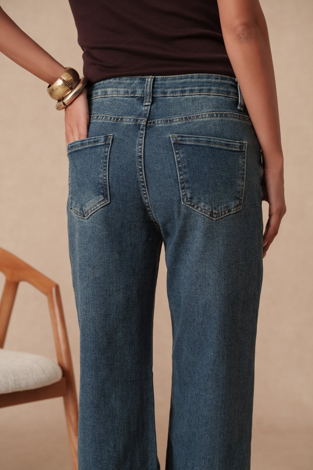 Jean wide leg basique