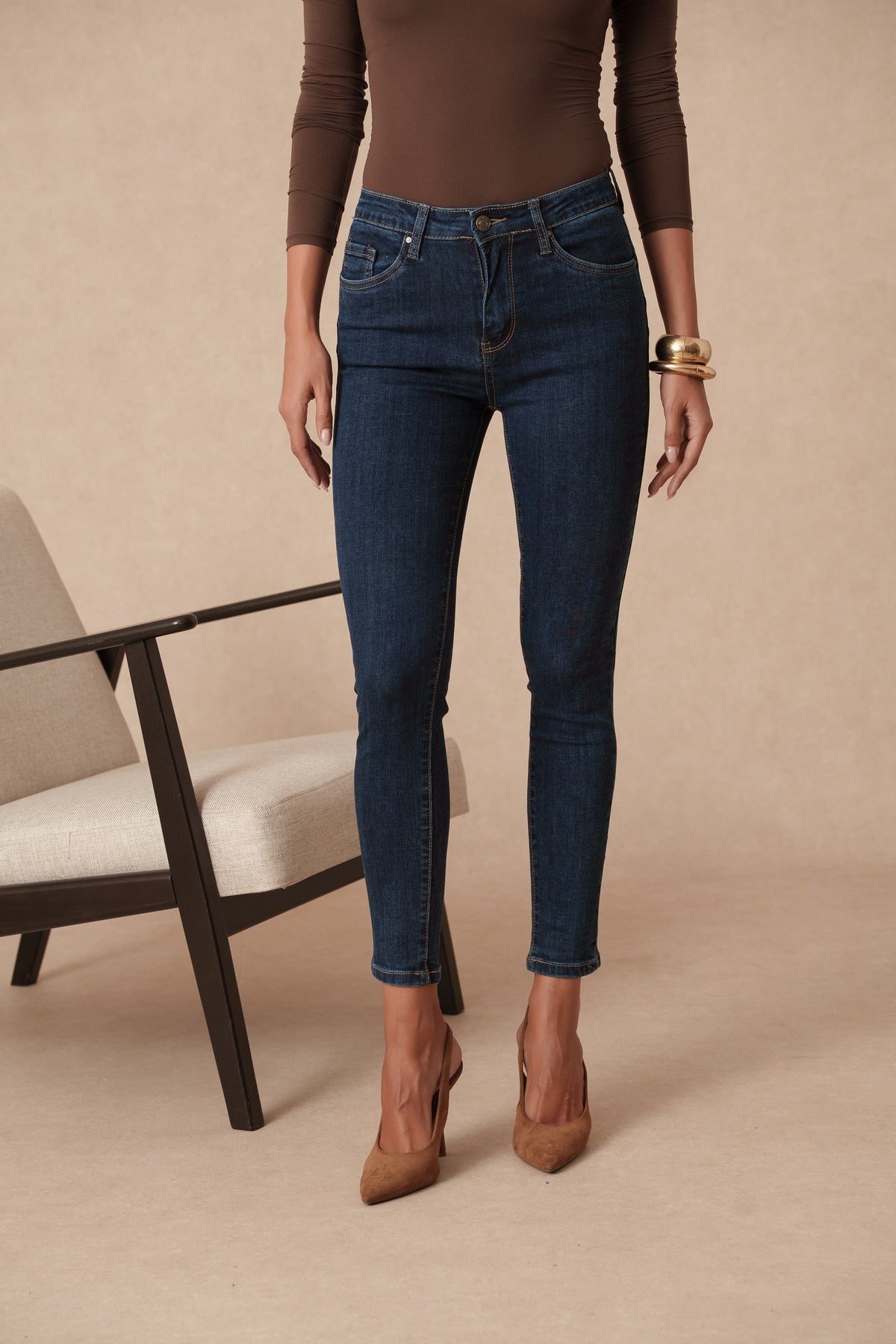Jean slim push up avec détail poche arrière