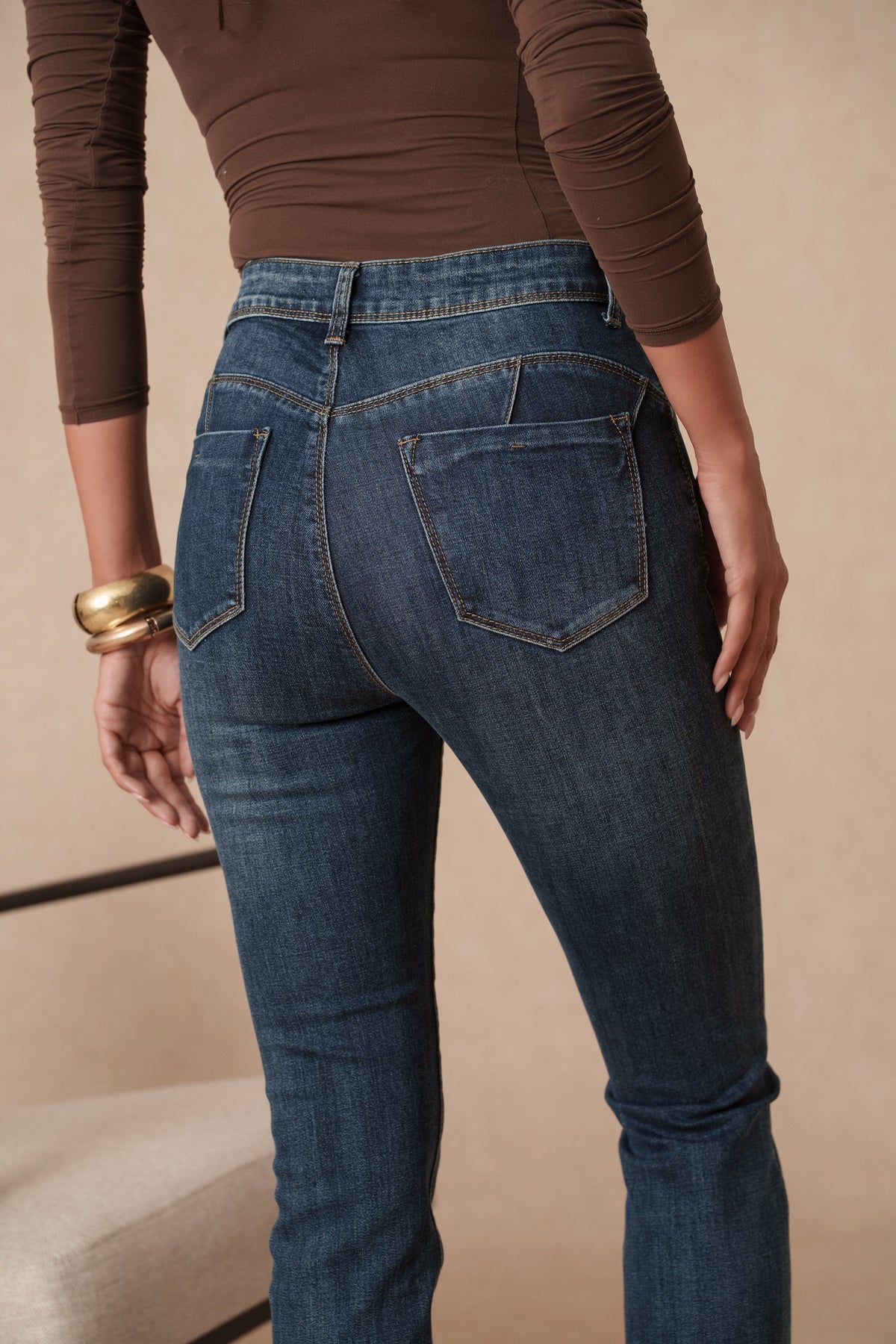 Jean regular fit push up grande taille