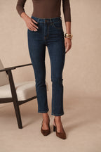 Jean regular fit push up grande taille avec détail cuir