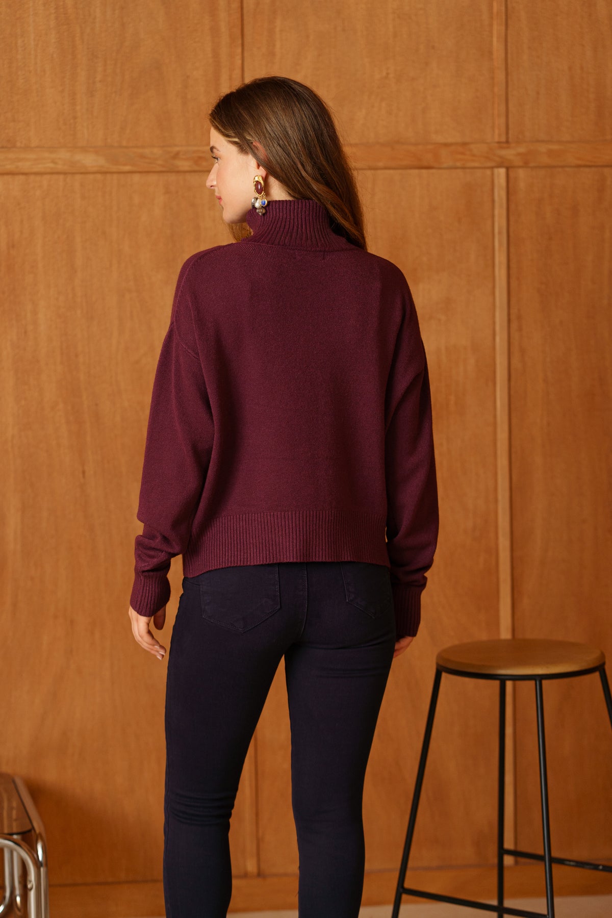 Pull col roulé