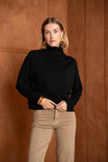 Pull col roulé