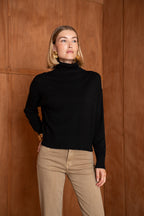 Pull col roulé