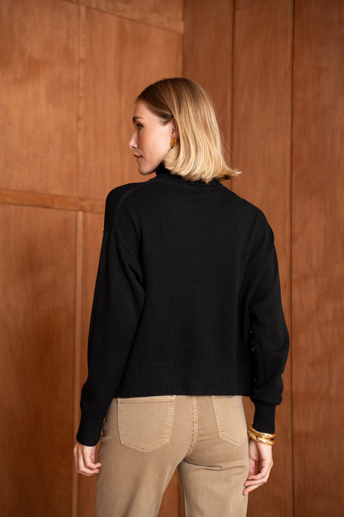 Pull col roulé