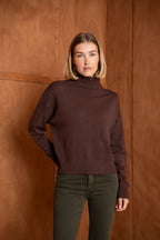 Pull col roulé