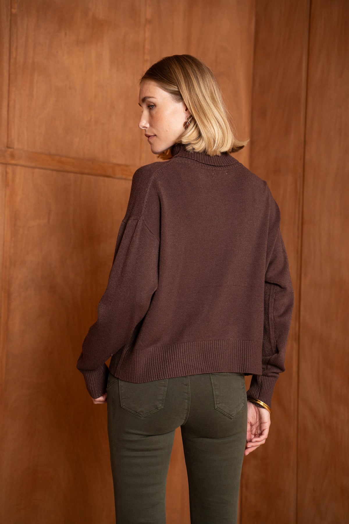 Pull col roulé
