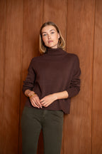 Pull col roulé