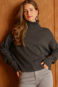 Pull col roulé