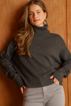 Pull col roulé