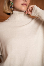 Pull col roulé