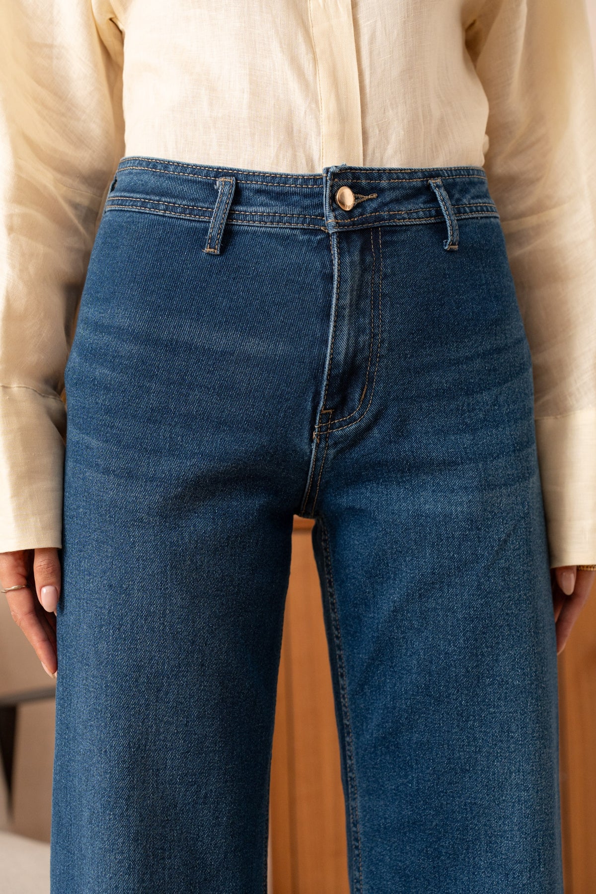 Jean wide leg sans poches
