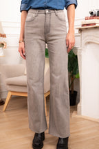Jean wide leg gris