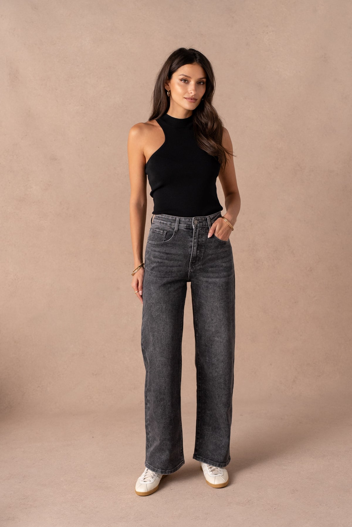 Jean baggy gris