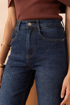 Jean wide leg à paillettes