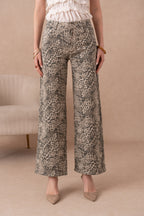 Jean léopard wide leg