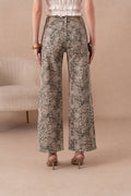 Jean léopard wide leg