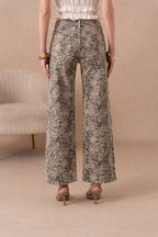Jean léopard wide leg