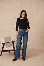 Jean large à strass