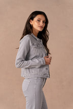 Veste en jean couleur à 4 poches
